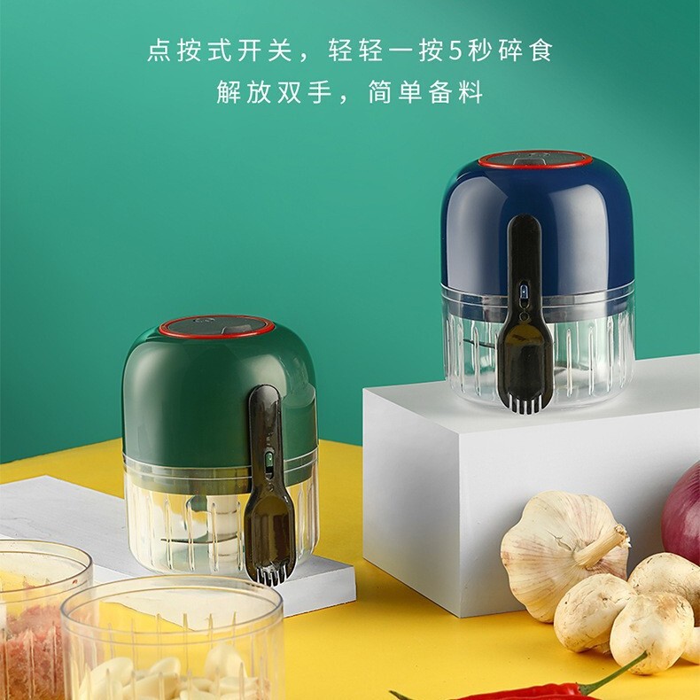 電気のニンニクの器のミニのニンニクの蓉のニンニクの泥の器の粉砕機のニンニクの泥の神器の家庭の砕肉機のミニの補助食機|undefined