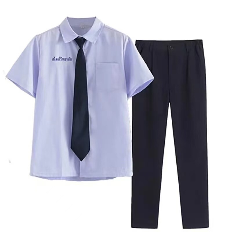 jk制服套装泰国校服娜诺短袖泰式衬衫学院风班服女夏初高中毕业服|undefined