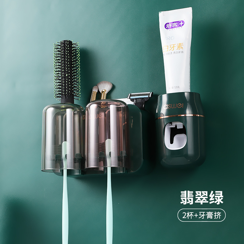 Estante de cepillo de dientes eléctrico montado en la pared baño enjuague bucal Copa ponche-libre cepillo de dientes taza montado en la pared cepillo de dientes taza traje