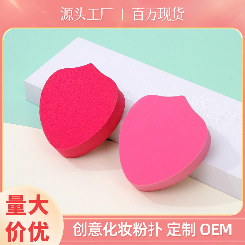 Polvo plano de fruta personalizado flote suave no comer polvo en el agua para aumentar el maquillaje esponja cojín de aire herramientas de maquillaje al por mayor