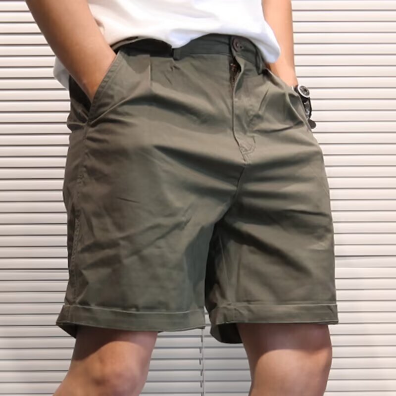 Foreign Trade Shorts Men's Original Single genuine goods Tailstock Solid Color Tooling Shorts Men's Summer American Style Trendy Brand Five-point Casual Pants