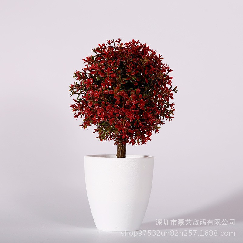 Simulación de plantas verdes, plantas en macetas, comercio electrónico, venta al por mayor, venta directa de fábrica, bola de hierba artificial de plástico, decoración del hogar, decoración del hogar image 11