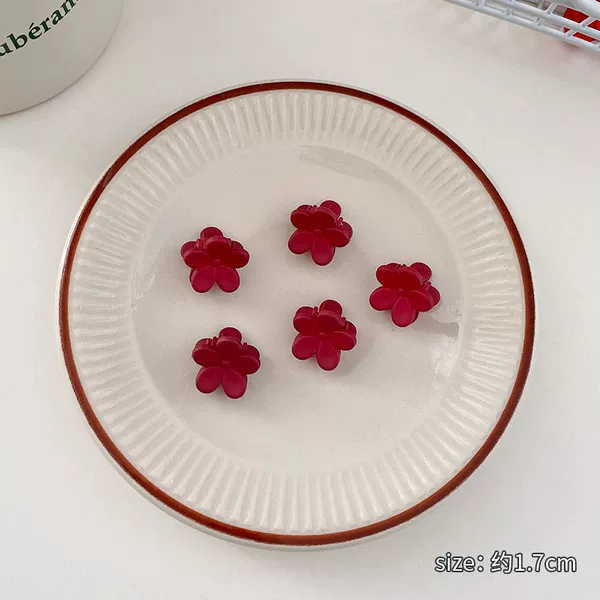 Flower-shaped, red
