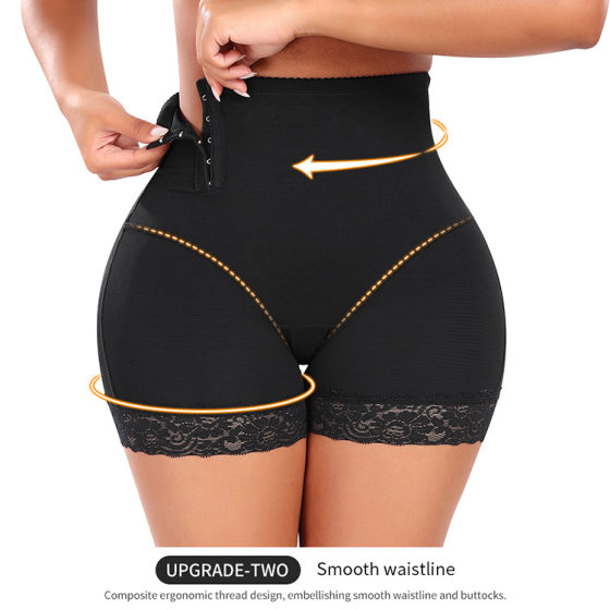 New Cross-border Foreign Trade Explosions Summer Body Shaping Side-breasted Panties Lace Waist Shorts Bust-closing Pants D8001