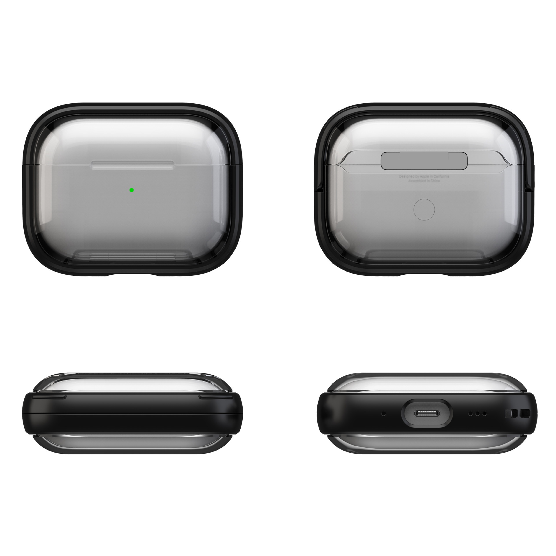 적용 airpods4/5 이어폰 커버 투명 휴대전화 브래킷 airpodspro3세대 창의 심플 보