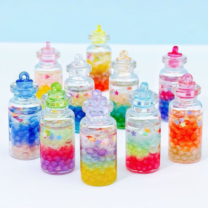 夜光星星彩虹阿拉瓶许愿瓶 diy饰品配件钥匙扣手机链挂件文创礼品|undefined