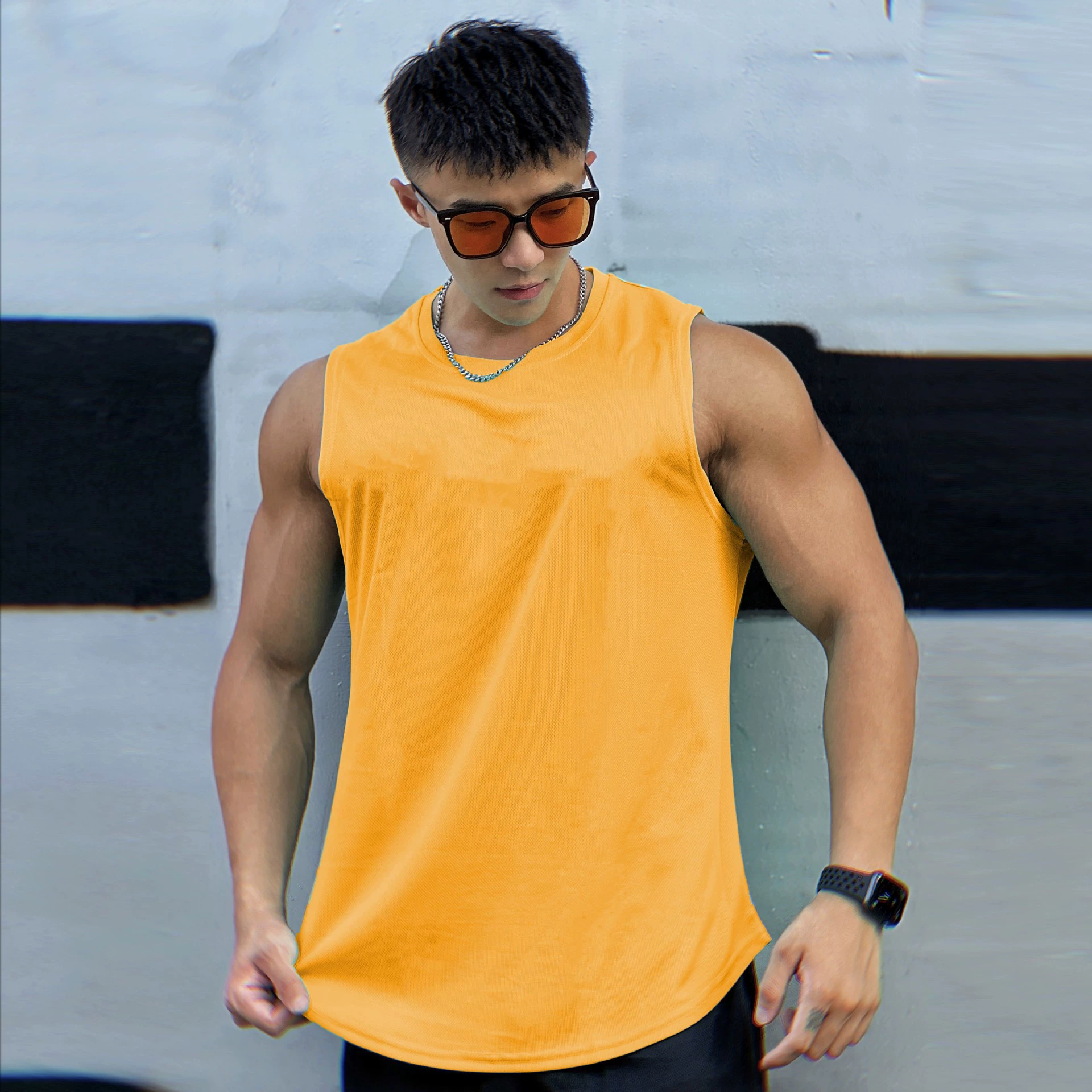 Tide, quick dry basketball vest for gym for training, breathable sports T-shirt sleevless