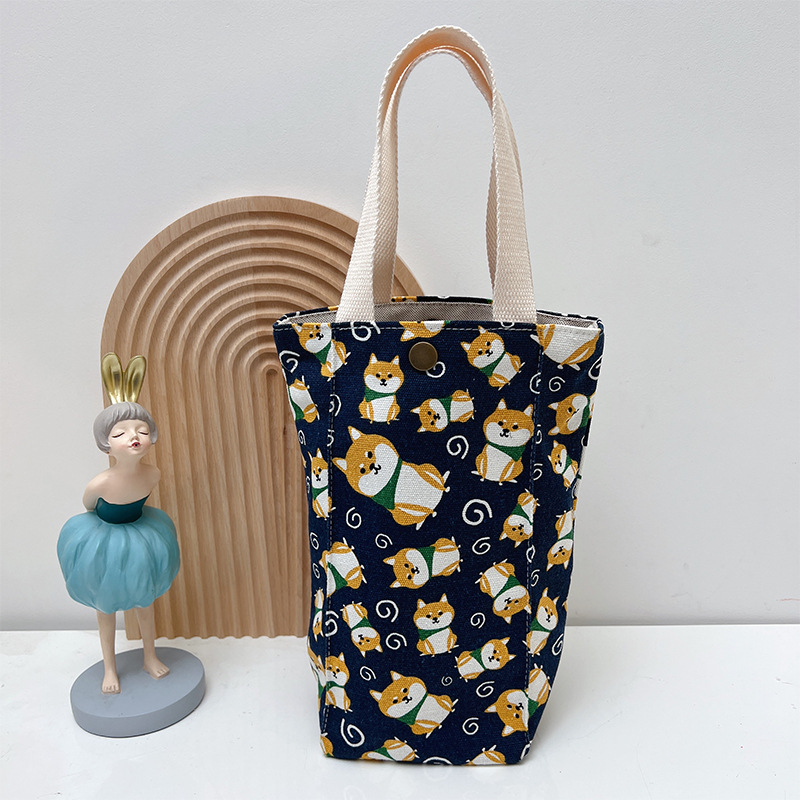 Simple dot lienzo termo cubierta de la taza cubierta protectora universal hervidor de agua bolso de leche taza de té bolsa portátil