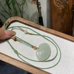 Jinyutang Xinjiang Hetian Jade Ruyi Lock Is Warm and Delicate, the Workmanship Is Fine and the Carved Blessing Words Are Full of Blessings
