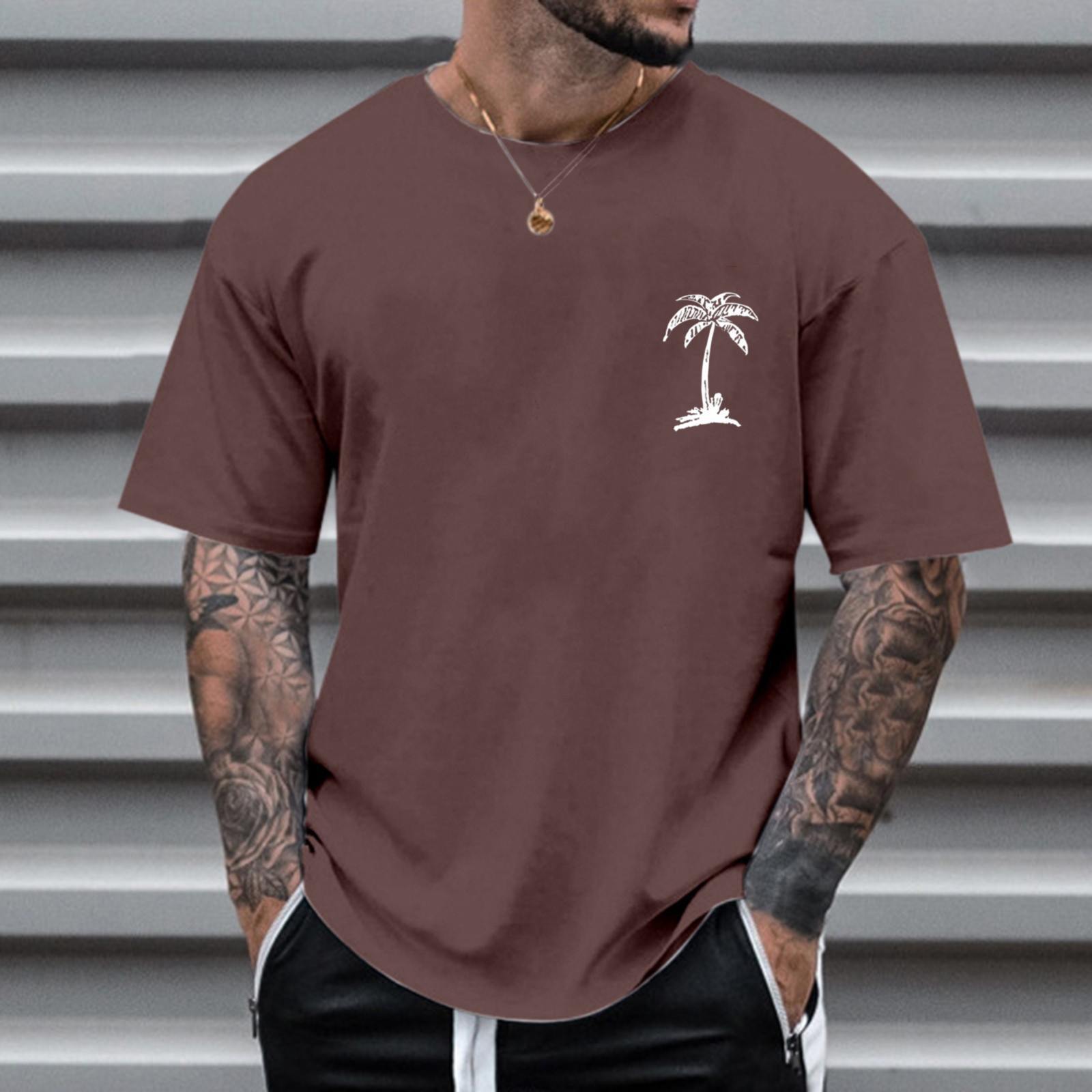 126g Weight Short Sleeve Sleeve Length Regular Sleeve Sleeve Type Polyester Fabric Type Regular Top Length T-shirt Tops Type Wholesale Men's Casual Printing Short Sleeve Men's Tops
