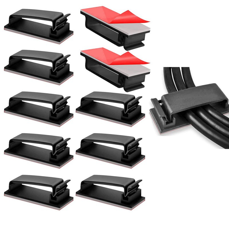 10PC 아크릴 접착제 직사각형 와이어 클램프