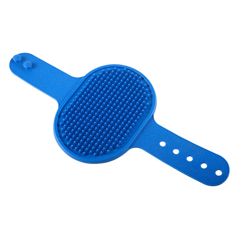 De una sola pieza de limpieza para mascotas perro baño masaje peine de baño peine ajustable cepillo de baño para mascotas