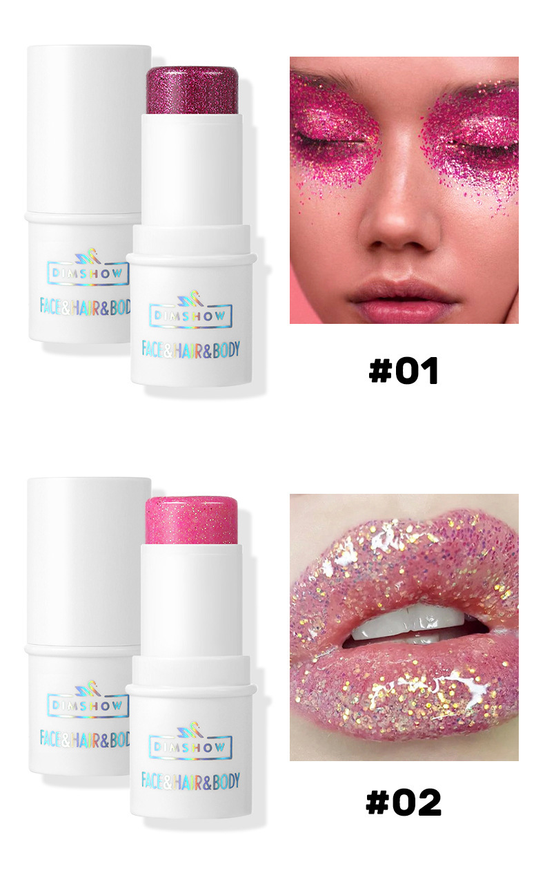 8-color stage makeup facial glitter eyeshadow beauty makeup Dazzling body sequin stick undefined