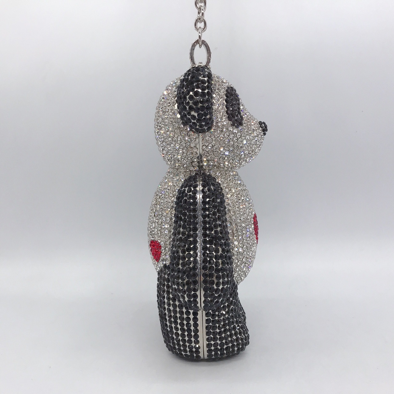* Nuevo oso transfronterizo bolsas de mujer con diamantes bolsas de banquete animales llenos de diamantes bolsas de mano bolsas de mujer bolsas de metal negro