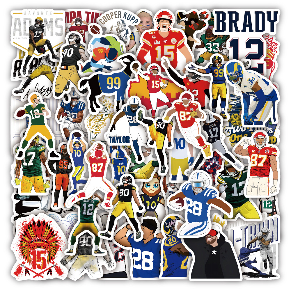 1500 bolas mixtas estrellas pegatinas de graffiti fútbol hockey béisbol portátil impermeable skate troquelado pegatinas