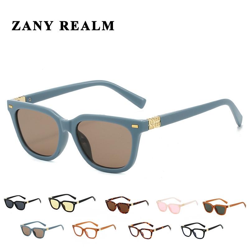 Nuevas gafas de sol transfronterizas, gafas de sol de personalidad retro, caja cuadrada, gafas planas de moda para hombres y mujeres de moda, se pueden combinar con miopía