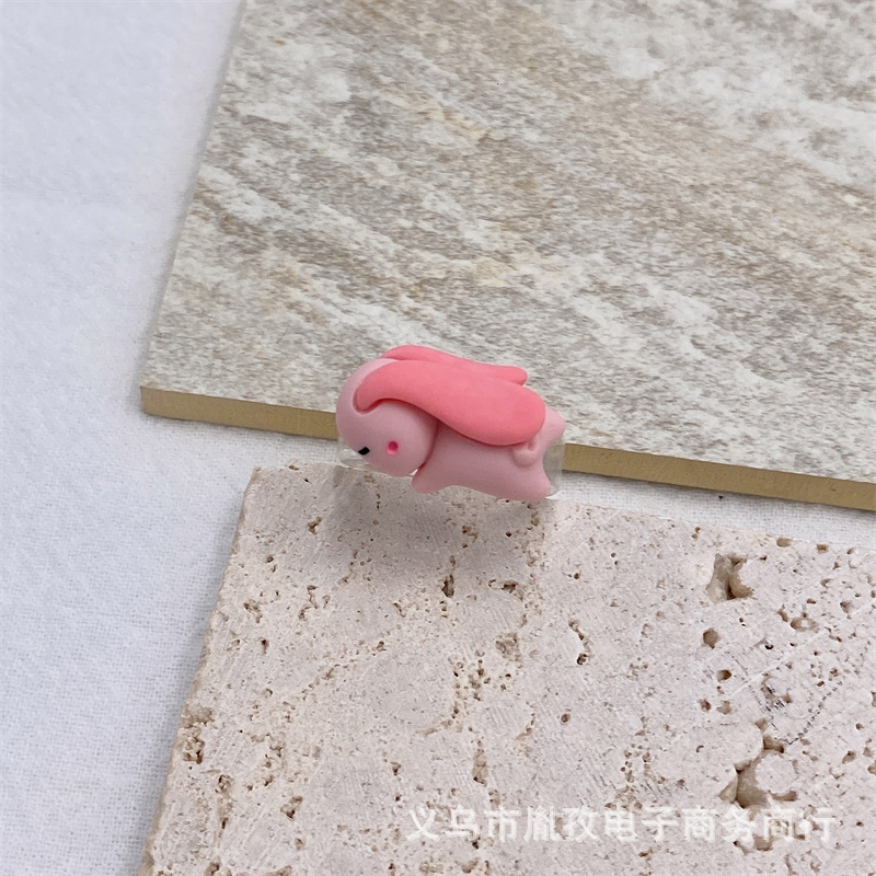 Otoño nuevo multicolor pato elefante de dibujos animados animal divertido anillo lindo chica divertido moda anillo fresco