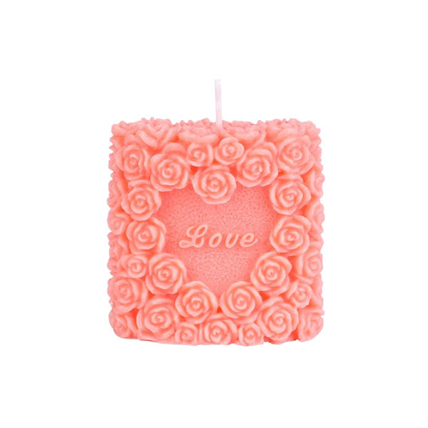 Rose flower candle