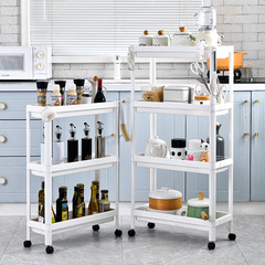 Kitchen gap extendable storage shelf plastic bathroom toilet wall-mounted sliding movable multi-layer organizer wholesale