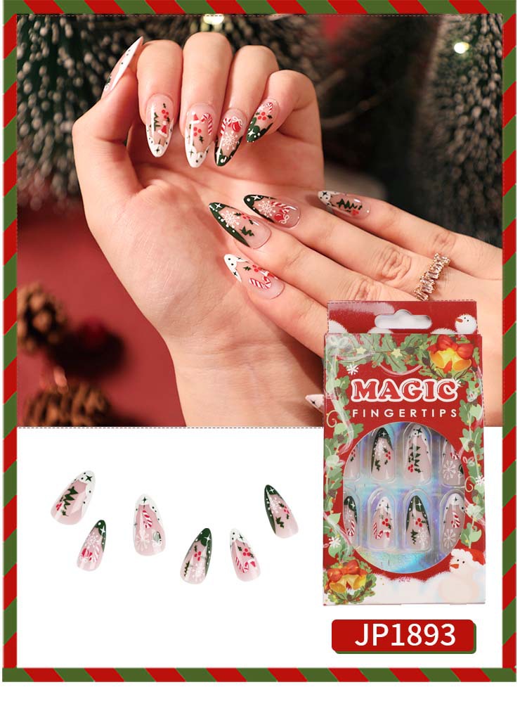 Christmas Fashion Cartoon Star Candy Plastic Nail Patches 1 Set display picture 1