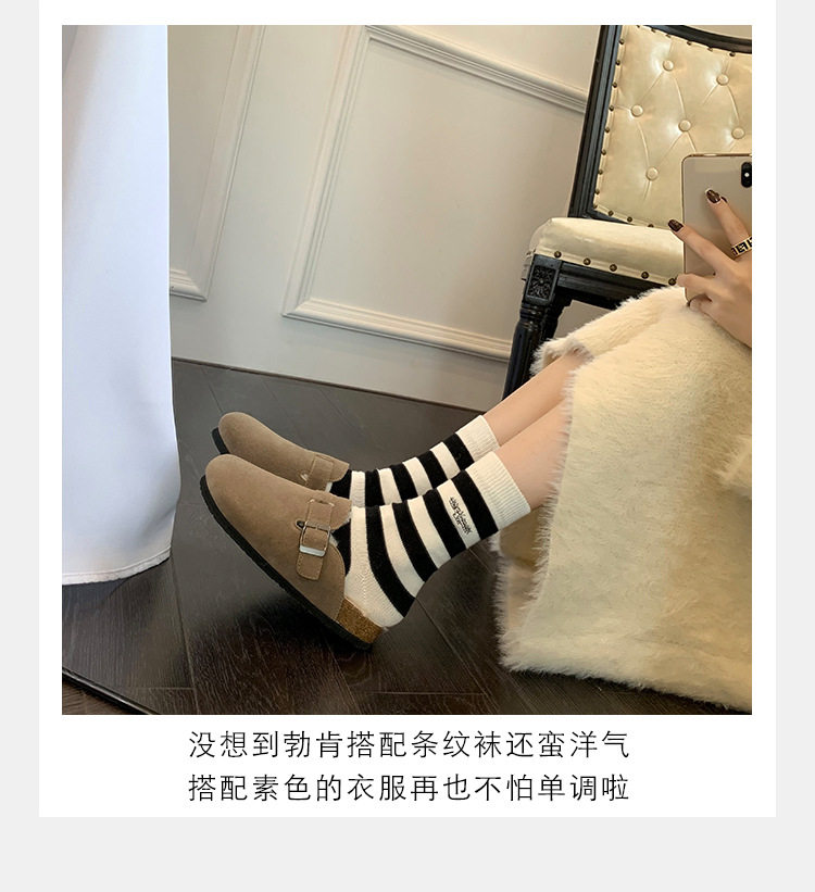 Giày bít mũi da thật đế dày lót lông cừu giữ ấm mùa đông cho nữ — AZ311 Màu Hạt Dẻ (thêm lông cừu), AZ311 màu cát (thêm lông cừu), AZ311 nâu (lót nhung đầy đủ), AZ312 Màu Hạt Dẻ (Dép Lót Lông) chi tiết 31