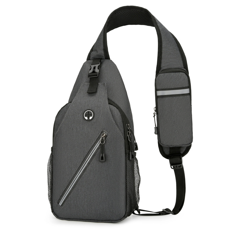 Bolso de pecho de los hombres simple multifuncional bolso del teléfono móvil deportes casual ligero bolso de hombro de moda bolsa de mensajero del estudiante de moda