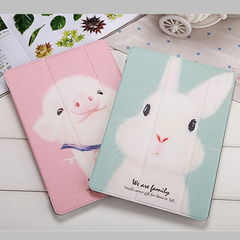 Applicable ipad 10.2 2019 protective case ipad protective case tri-fold air2 animal mini 6 Drop-resistant soft case