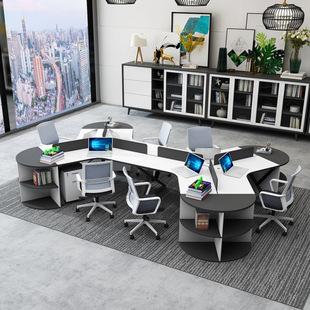 Customized Office Corner Workstation Staff Desk and Chair Set, Simple Modern Office Partition 36 Cross-Border