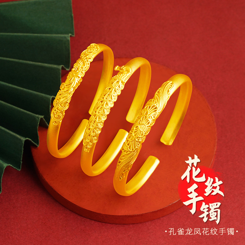 2022 nueva moda retro pulsera Internet celebridad mujeres nuevo patrón abierto pulsera fábrica al por mayor