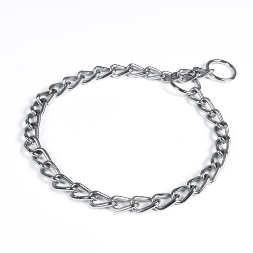 Manufacturer Direct Sale Metal Double Ring Adjustable Dog Chain Necklace Collar P Chain Anti-Bite Collar Pet Collar