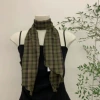 Plaid scarf (dark green plaid)