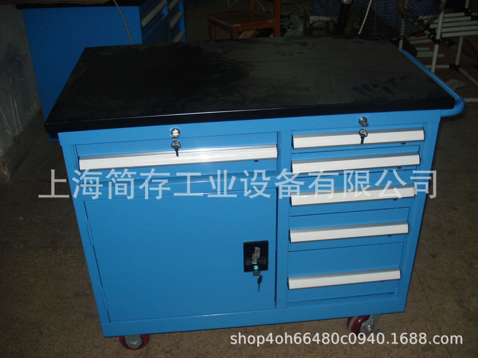 上海简存直销工具车 制做重型组合工具车 移动工具车 双列工具柜