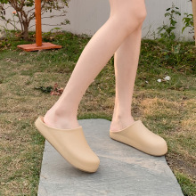 女士包头拖鞋EVAins潮软底户外平底韩版网红休闲半包凉拖鞋洞洞鞋