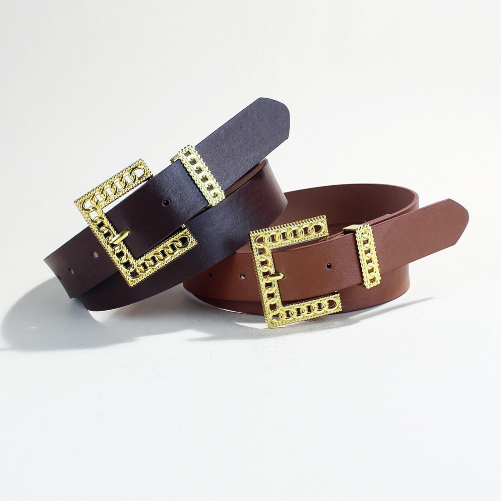 New Imitation Leather Belt Women Fashion European and American ins Fashion Student Belt Women Imitation Leather Belt Women Factory Supply