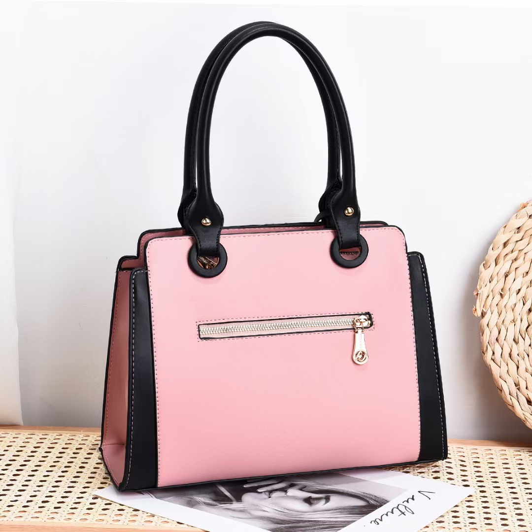 Women's Large Pu Leather Solid Color Vintage Style Square Zipper Bag Sets display picture 4