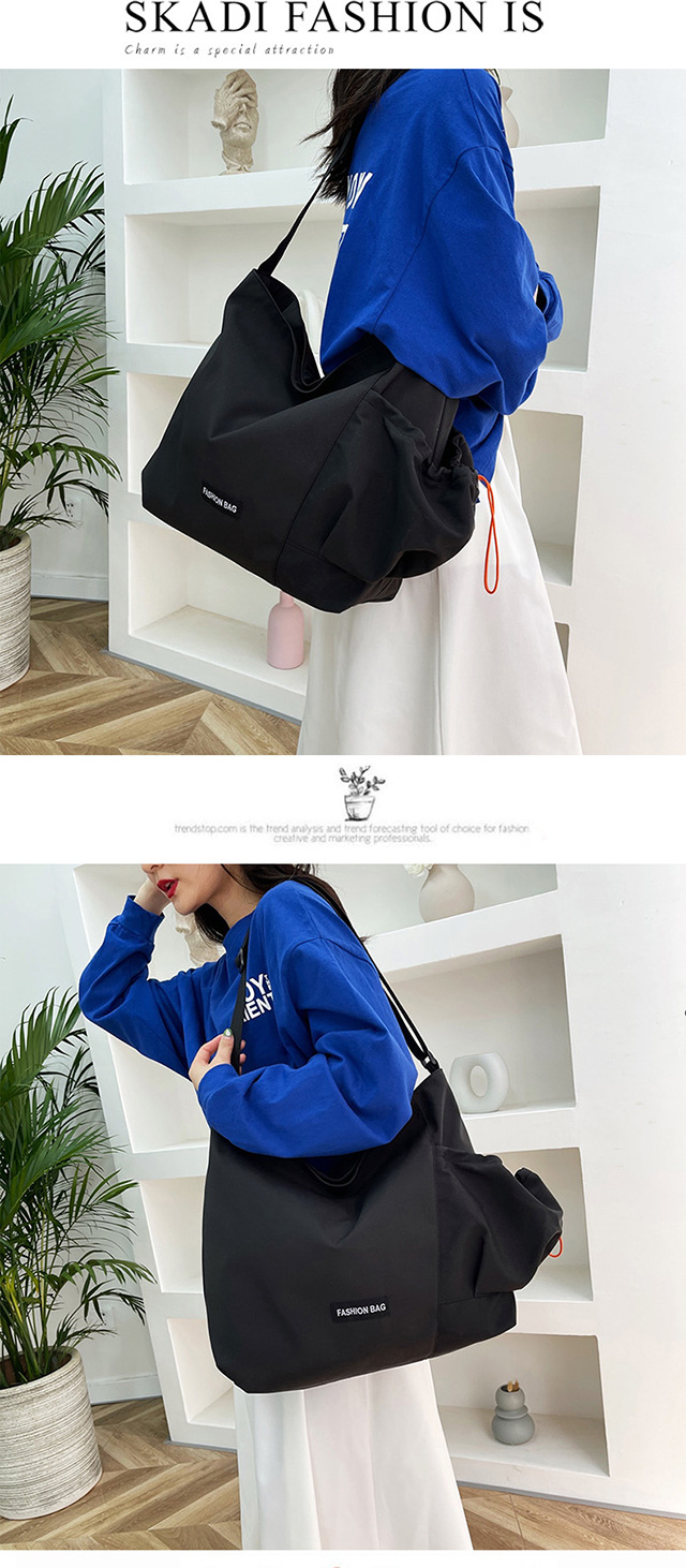 Korean-style canvas bag crossbody bag, women's backpack, simple and versatile, new trendy class bag, large-capacity student single-shoulder crossbody bag undefined