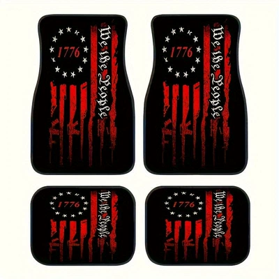 Printed Car Floor Mats, Stain-Resistant, Water-Absorbent, Universal Foot Pad - s41