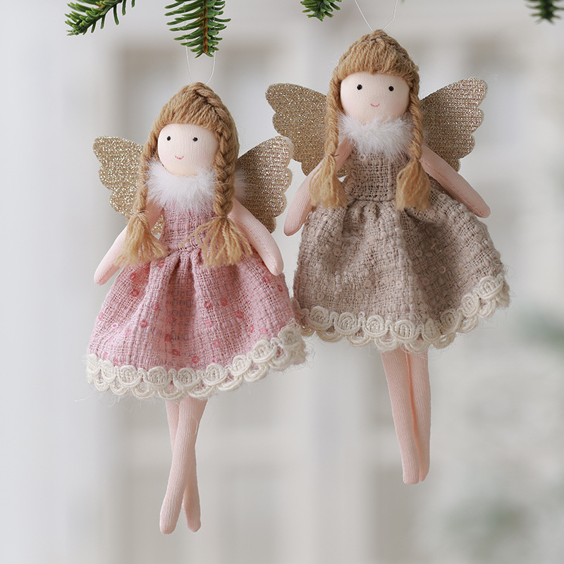 Creatividad transfronteriza nuevo pequeño ángel chica colgante de alta calidad pequeña decoración de Navidad decoración del árbol de Navidad