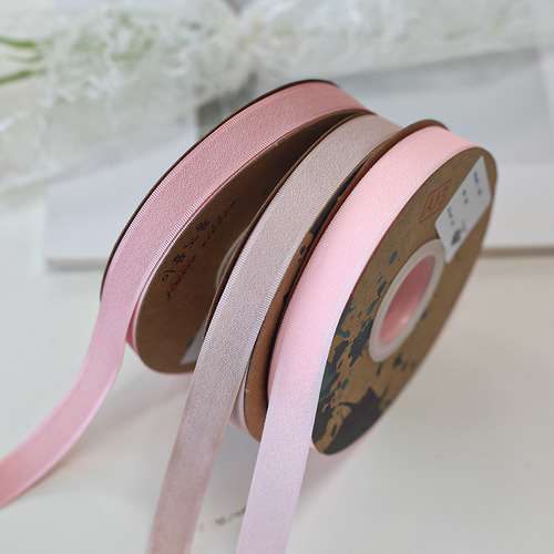 Chinese Valentine's Day hemp yarn ribbon edge ribbed satin ribbon solid color flower packaging ribbon package bouquet gift gift box tie