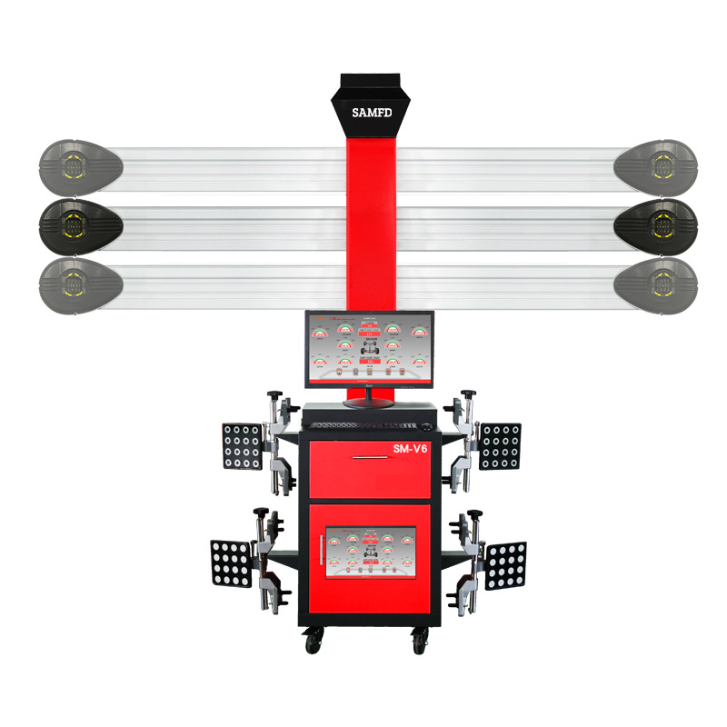 Venta directa de fábrica de SAMFD localizador de cuatro ruedas 3D equipo de posicionamiento de cuatro ruedas de precisión inspección de mantenimiento de neumáticos de automóvil