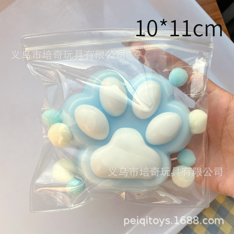 Little Red Book Big Mac Patas de gato transparentes súper grandes pellizcando Flocado súper suave y pegajoso, fabricantes de juguetes de descompresión de rebote lento al por mayor