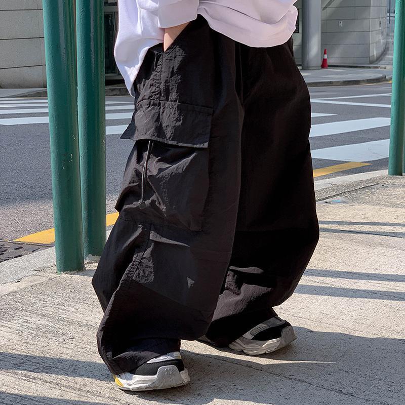 Summer New Trendy Wide-Leg Pants for Older Children Street Dance Boys and Girls Trendy Thin Pants New Children's Cargo Pants