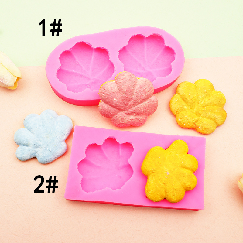 Simulación Shell molde de silicona DIY jabón hecho a mano aromaterapia vela pastel galleta hornear