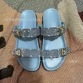 Two-button blue denim