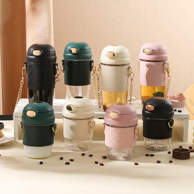 水杯吸管杯學生高顏值兒童塑料杯便攜夏季網紅大容量女可愛隨手杯