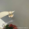 Cute summer fresh retro small design advanced earrings with bow, simple and elegant design, flowered, trend of season