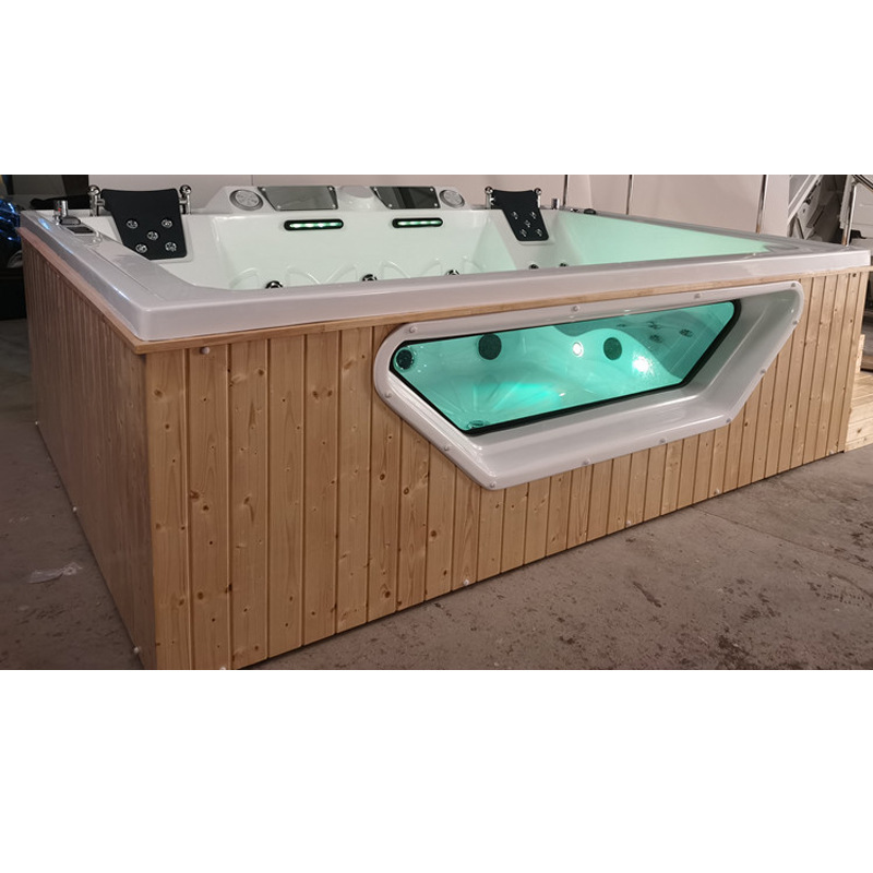 Bañera de masaje al aire libre ingeniería piscina temperatura constante calefacción jardín baño Spa surf bañera 2900m