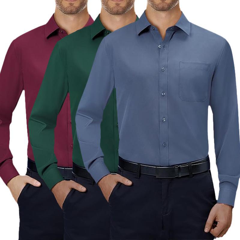 亚马逊Mens Dress Shirts way Streth Long Sleeve Collared|undefined