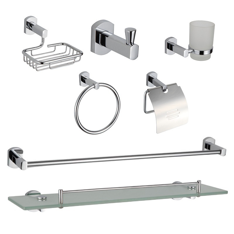 Comercio exterior transfronterizo toalla de aleación de zinc toalla barra de toalla de baño estante de baño colgante de baño de seis piezas conjunto de colgante