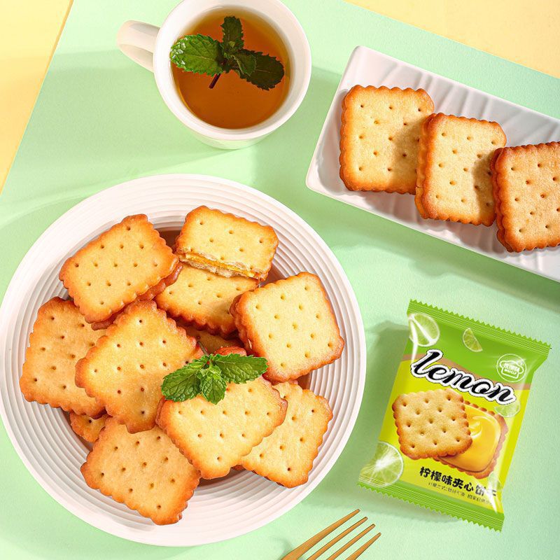 塩味チーズサンドイッチビスケット独立小包装レモン風味クリスピービスケットインターネットセレブオフィススナック|undefined